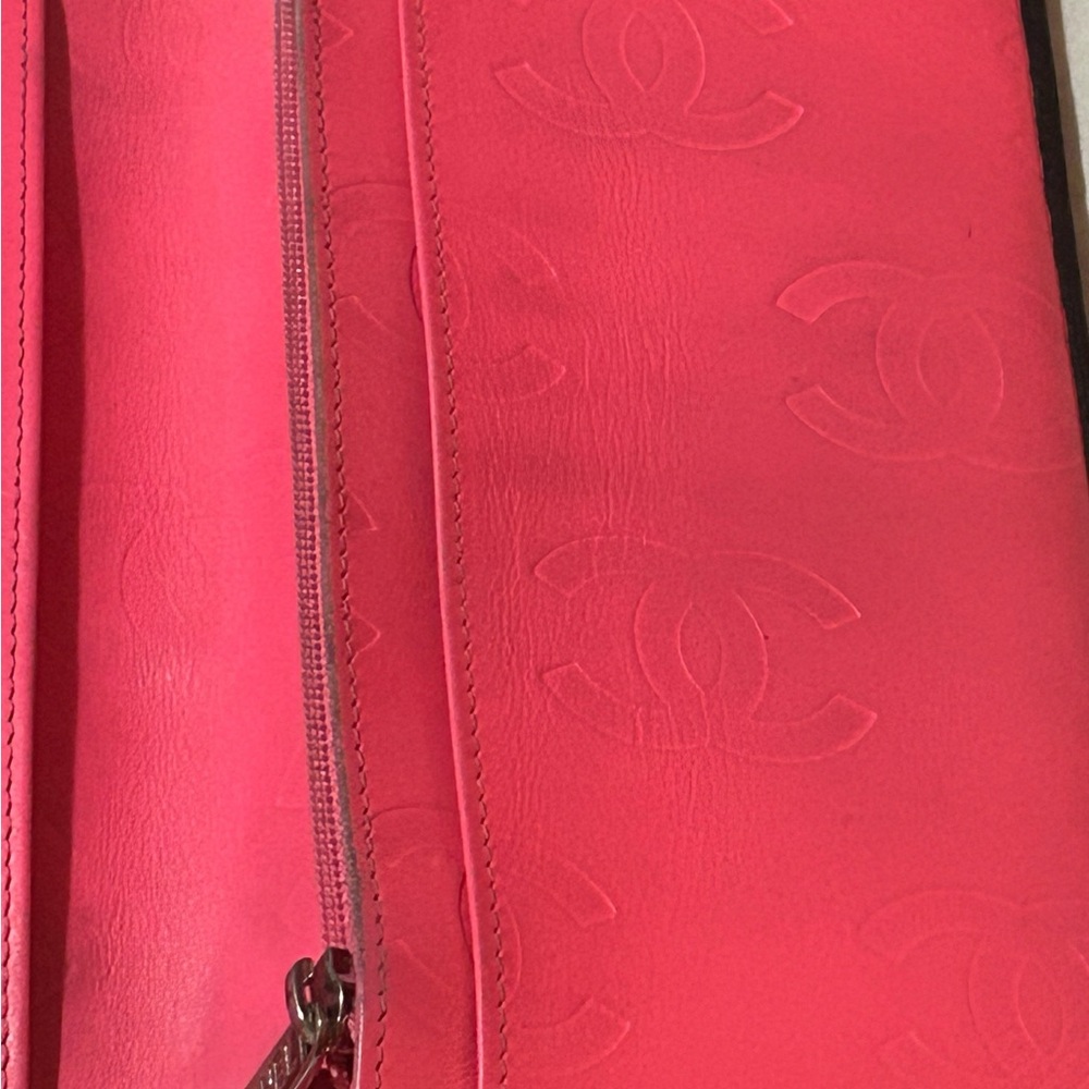 EUC Chanel Black Leather Cambon Ligne Bifold Wallet /Patent Leather Logo Cs/COA - Picture 9 of 13
